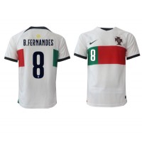 Camiseta Portugal Bruno Fernandes #8 Segunda Equipación Replica Mundial 2022 mangas cortas
